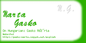 marta gasko business card